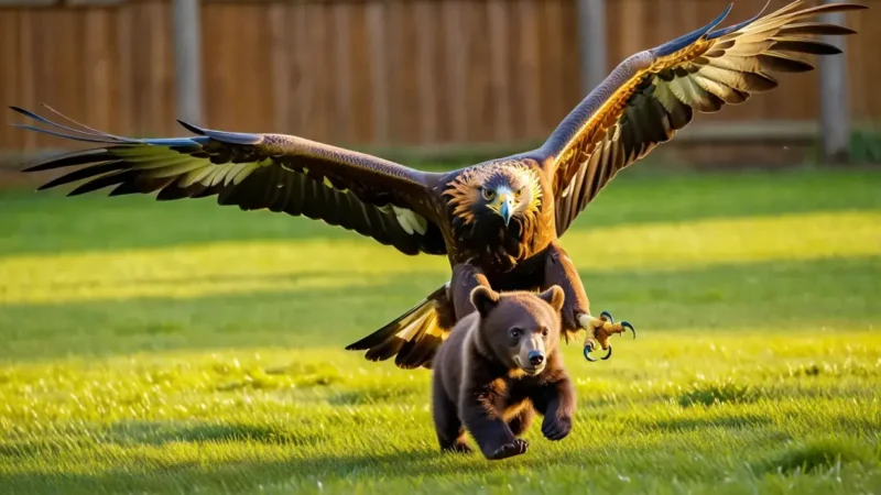 Eagle Snatches Bear Cub from Yard – What the Neighbors Discover Will Blow Your Mind!