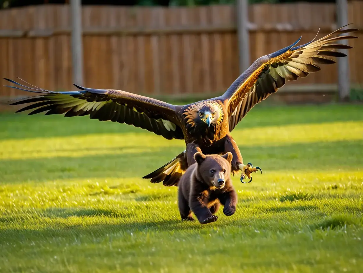 Eagle Snatches Bear Cub from Yard – What the Neighbors Discover Will Blow Your Mind!